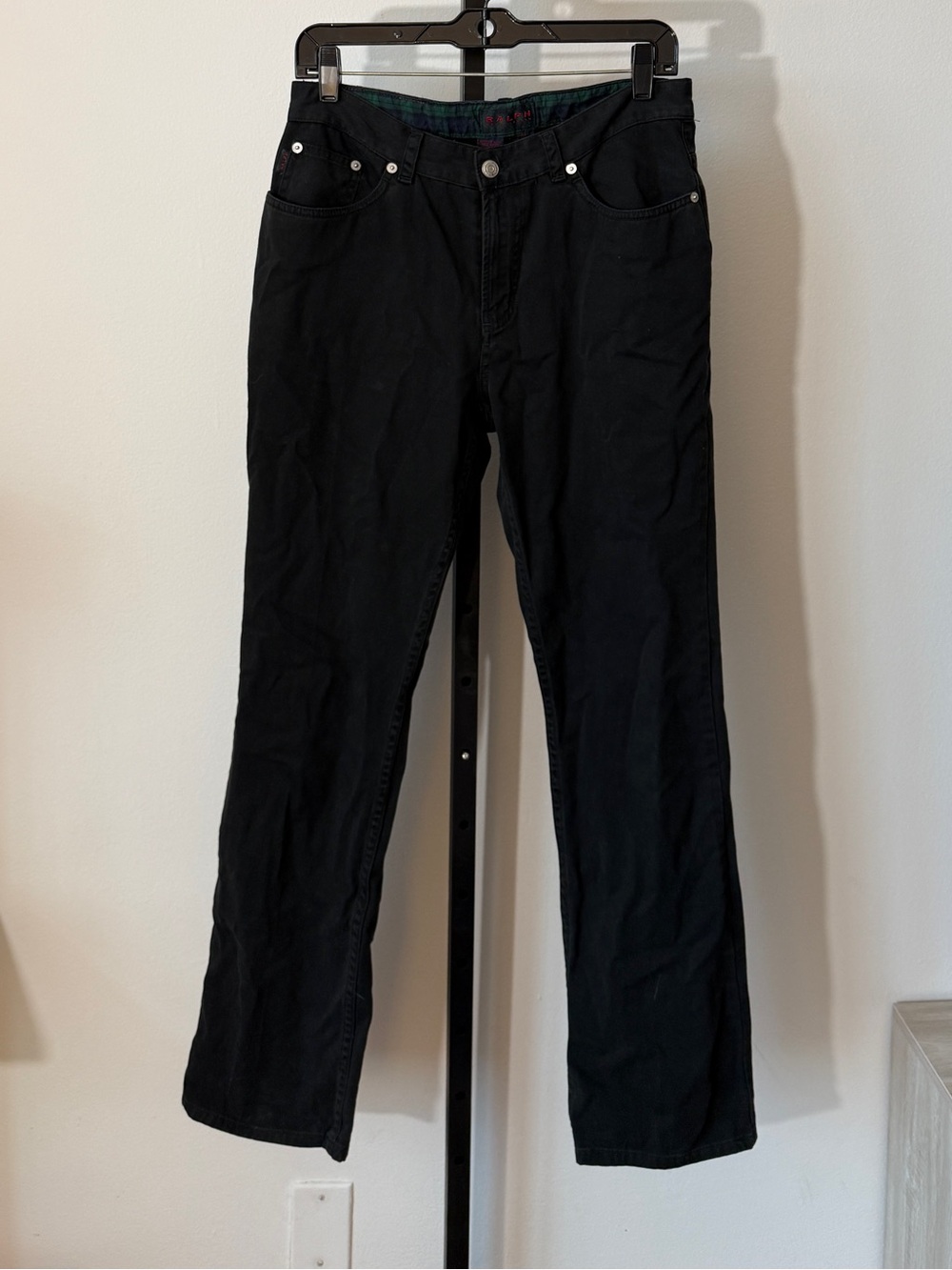 Vintage Ralph Lauren Black Straight-Leg Women's Singles Pants